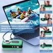 Underwater Camera 4K UHD 48MP Waterproof with Dual Screens 16X Zoom Selfie Fill Light Snorkeling 64GB Card Green