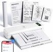 Portable Printers Wireless for TravelaPhomemo Portable Printers Wireless for Travel, Inkless Printer Thermal M835, Mobile Printer Bluetooth Support 8.5 inch, A4, 4.33inch, 3.15inch, 2.08 inch Thermal Paper Roll, Compact Printer Compatible with iOS and And