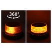 Solar Powered LED Strobe Lights Wireless Waterproof Yellow Beacon Portable Rotating Warning Lights for Vehicles Tow Trucks School Buses