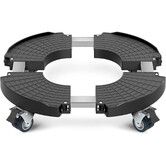 Plant Caddy Plant Stand with Wheels,Heavy Duty Plant Roller Base 15-22 Inch Adjustable,Palnt Wheel Base 440 LBS,Large Potted Planter Cart Dolly for Flower Mover,Black,1 Pack