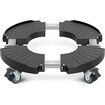 Plant Caddy Plant Stand with Wheels,Heavy Duty Plant Roller Base 15-22 Inch Adjustable,Palnt Wheel Base 440 LBS,Large Potted Planter Cart Dolly for Flower Mover,Black,1 Pack