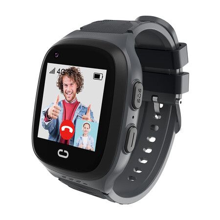 4G Kids Smart Watch with GPS Tracker,  One Key SOS Call Voice Chat Camera Alarm Clock Touch Screen Watch for Kids Boys Gifts (Black)