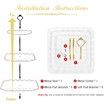 Dessert Cupcake Stand,3 Tier Cup Cake Holder Tower for Tea Party/Birthday/Weeding,Plastic Tiered Serving Tray with Metal Rod,White