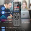 64GB Digital Voice Recorder with Playback for Lectures Meetings, 1536Kbps Sound Audio Recorder Dictaphone Recording Device with Recording Monitoring, Password