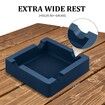 Cigar Ashtray with Large Cigar Rests Suit for Most Gauge Cigars,Silicone Cigar Ashtrays for Patio Outdoors Indoor,Unbreakable/Non-Slip/Burn-Resistant Outdoor Ashtray (Blue)