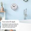 Bathroom Clock White Shower Wall Clock Water Resistant Clock Waterproof Clock Small Digital Clock Bathroom with Easy Reading Clock Face for Bathroom Pool Supplies (Suction Cup)