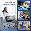 Seat Cushion for Office Chair,Pressure Relief Seat Cushion for Long Sitting,Non-Slip Memory Foam Firm Coccyx Pad for Relief Sciatica,Hip (Lightgray)