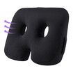 Seat Cushions for Office Chairs, Tailbone Relief Cushion for Office, Home Chair, Car, Wheelchair, Hip, Coccyx, Sciatic (Black)