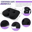 Seat Cushions for Office Chairs, Tailbone Relief Cushion for Office, Home Chair, Car, Wheelchair, Hip, Coccyx, Sciatic (Black)