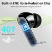 Wireless Earbuds Bluetooth 5.3 Headphones Bass Stereo Ear Buds with Noise Cancelling Mic LED Display in Ear Earphones IP7 Waterproof 36H Playtime