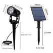 4 in 1 3000K Warm Light Solar Landscape Lights Dusk to Dawn LED Uplights IP65 Waterproof for Outdoor Yard Pathway Garden Ground Insert Spotlights