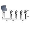 4 in 1 3000K Warm Light Solar Landscape Lights Dusk to Dawn LED Uplights IP65 Waterproof for Outdoor Yard Pathway Garden Ground Insert Spotlights