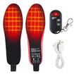 Electric Heated Shoe Insoles USB Rechargeable Feet Warmer Winter Outdoor Remote Control Heating Insoles Foot Warming Shoes Pad Size S