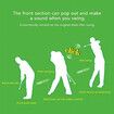 Golf Swing Trainer,Stretchable Swing Training Device With Sound-Emitting Swing Rod Aids With Ergonomic Grip Color Black