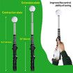 Golf Swing Trainer,Stretchable Swing Training Device With Sound-Emitting Swing Rod Aids With Ergonomic Grip Color Black