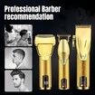 Professional Hair Clippers for Men, Barber Clippers and Trimmer Set with Cordless Electric Razor and LCD Display(Gold)