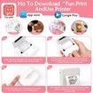 Portable Mini Pocket Printer for iPhone, Smart Inkless Thermal Printer with Bluetooth for Notes, Photos, Stickers, Labels, Receipts (Pink)