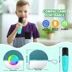 Portable Mini Karaoke Machine for Kids, Bluetooth Speaker with Wireless Microphone,MP3 Player,Perfect for Birthday and Family Parties(2 Mic)