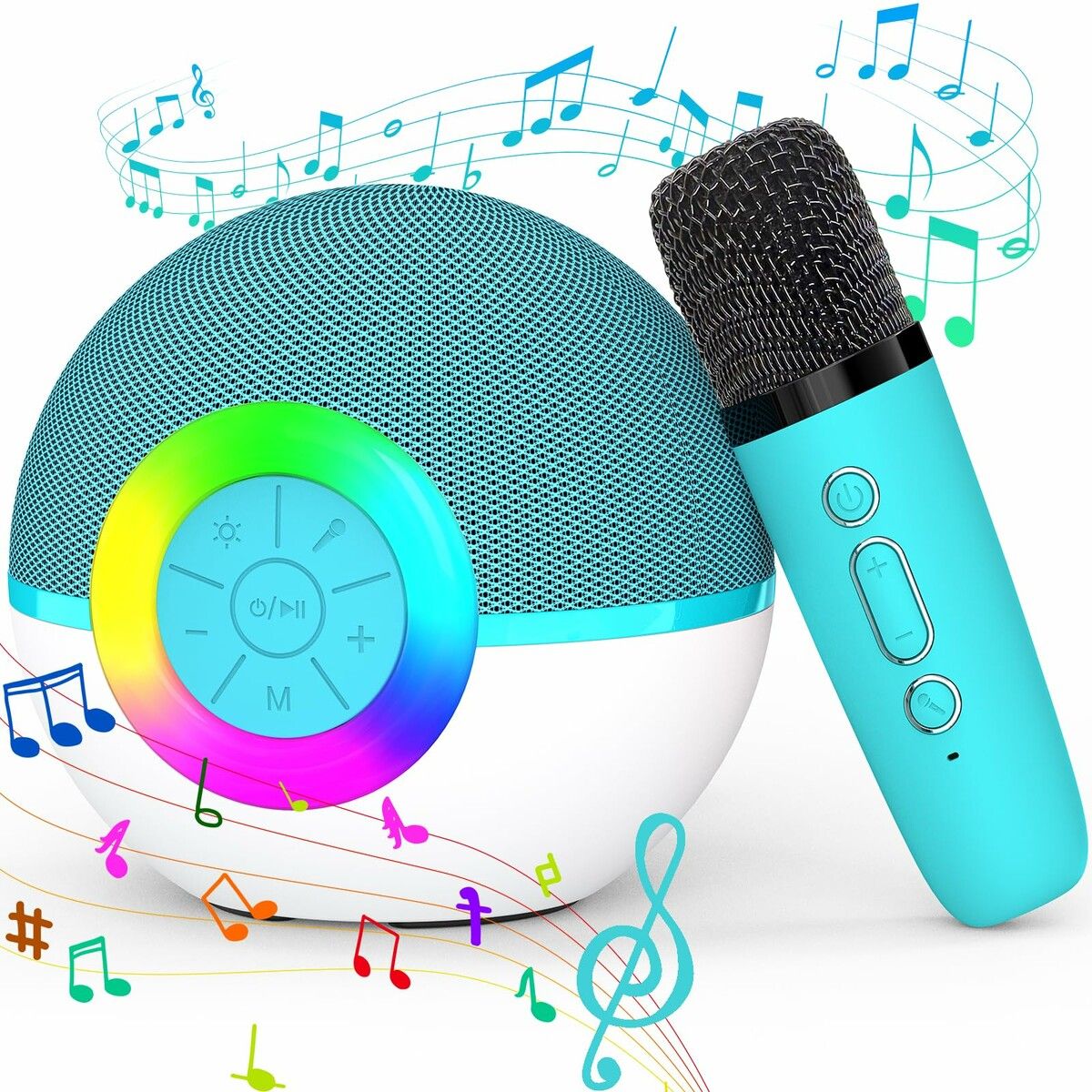 Portable Mini Karaoke Machine for Kids, Bluetooth Speaker with Wireless ...