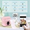 Mini Inkless Thermal Printer for iOS and Android for Bluetooth Wireless Mini Portable Printer for DIY,Memo,List (Pink)