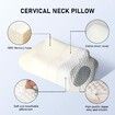 Cervical Memory Foam Pillow,Double Layer Butterfly Shaped air Cotton Cervical Pillow Contoured Support Pillow for Side Sleepers (Ice Silk)