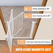 Pet Dog Safety Gate Adjustable Fence Cat Stairs Doorway Enclosure Safe Guard Security Barrier 76 to 90cm with 7cm Extension