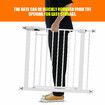 Pet Dog Safety Gate Adjustable Fence Cat Stairs Doorway Enclosure Safe Guard Security Barrier 76 to 90cm with 7cm Extension