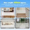 Retractable Safety Gate Dog Cat Pet Enclosure Fence Safe Guard Barrier for Stairs Doorway Security Mesh Fencing 350cm White