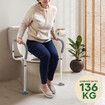 Toilet Safety Rail Bathroom Handrail Surround Frame Medical Aid Seat Grab Support Bar for Elderly Seniors Handicap Disabled