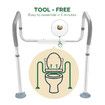 Toilet Safety Rail Bathroom Handrail Surround Frame Medical Aid Seat Grab Support Bar for Elderly Seniors Handicap Disabled