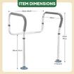 Toilet Safety Rail Bathroom Handrail Surround Frame Medical Aid Seat Grab Support Bar for Elderly Seniors Handicap Disabled