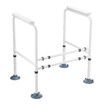 Toilet Safety Rail Bathroom Stand Alone Handrail Medical Aid Surround Frame Elderly Disabled Grab Bar Foldable Adjustable