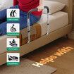 Bed Safety Rail Mobility Aid Bedside Medical Support Assist Guard Adjustable Grab Bar Handle for Seniors Handicap Adults