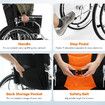 Mobility Wheelchair 20Inch Folding Lightweight Aluminium Medical Aid Equipment Portable Transport Travel Handbrakes