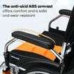 Mobility Wheelchair 20Inch Folding Lightweight Aluminium Medical Aid Equipment Portable Transport Travel Handbrakes