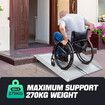 Wheelchair Ramp Steps Stairs Folding Portable Threshold Mobility Aid Handicap 270kg Aluminium Loading Access 61x73.5cm