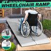 Folding Wheelchair Ramp Steps Stairs 122.5x73.5cm Portable Threshold Mobility Aid Handicap Aluminium Loading Access 270kg