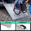 Folding Wheelchair Ramp Steps Stairs 122.5x73.5cm Portable Threshold Mobility Aid Handicap Aluminium Loading Access 270kg