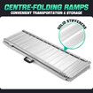 Folding Wheelchair Ramp Steps Stairs 122.5x73.5cm Portable Threshold Mobility Aid Handicap Aluminium Loading Access 270kg