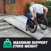 Folding Wheelchair Ramp 152.5x73.5cm Portable Threshold Mobility Aid Steps Handicap 270kg Aluminium Loading Access