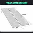 Folding Wheelchair Ramp 152.5x73.5cm Portable Threshold Mobility Aid Steps Handicap 270kg Aluminium Loading Access