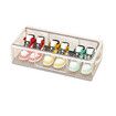 Set of 1 Waterproof Foldable PVC Shoe Storage Box Clear Plastic Stackable Organizer for Closet Shoe Boxes M