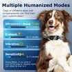 Bark Collar Smart Ultrasonic Dog Bark Collar Deterrent Device Rechargeable Anti Barking Collar with Adjustable Ultrasonic Beep Vibration Shock and 7 Sensitivity (Black)