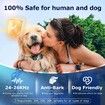 Bark Collar Smart Ultrasonic Dog Bark Collar Deterrent Device Rechargeable Anti Barking Collar with Adjustable Ultrasonic Beep Vibration Shock and 7 Sensitivity (Black)