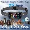 Bark Collar Smart Ultrasonic Dog Bark Collar Deterrent Device Rechargeable Anti Barking Collar with Adjustable Ultrasonic Beep Vibration Shock and 7 Sensitivity (Black)