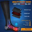 Heated Socks for Women Men, Rechargeable Electric Heated Socks, Washable Winter Warm Socks for Outdoors Work Fishing Hunting Skiing Riding (Medium)