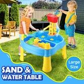 Sand Water Table Sandpit Play Ground Activity Centre Playset Kids Pretend Pool Toys Beach Park Outdoor Waterplay Station