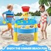 Sand Water Table Sandpit Play Ground Activity Centre Playset Kids Pretend Pool Toys Beach Park Outdoor Waterplay Station