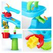 Sand Water Play Table 5 Tier Waterfall Pool Toys Sandpit Education Beach Activity Summer Outdoor Backyard Kids Playset