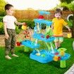 Sand Water Play Table 5 Tier Waterfall Pool Toys Sandpit Education Beach Activity Summer Outdoor Backyard Kids Playset